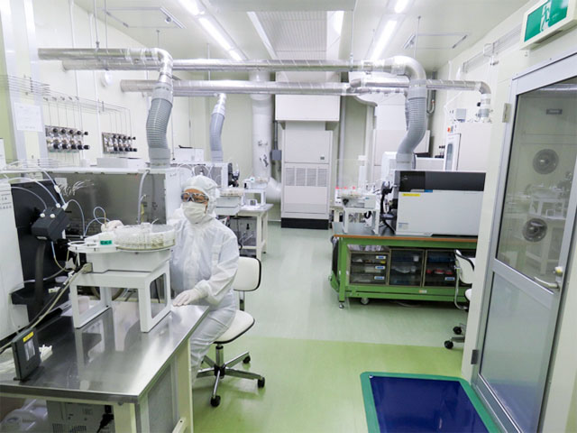 Analysis being carried out in a clean room